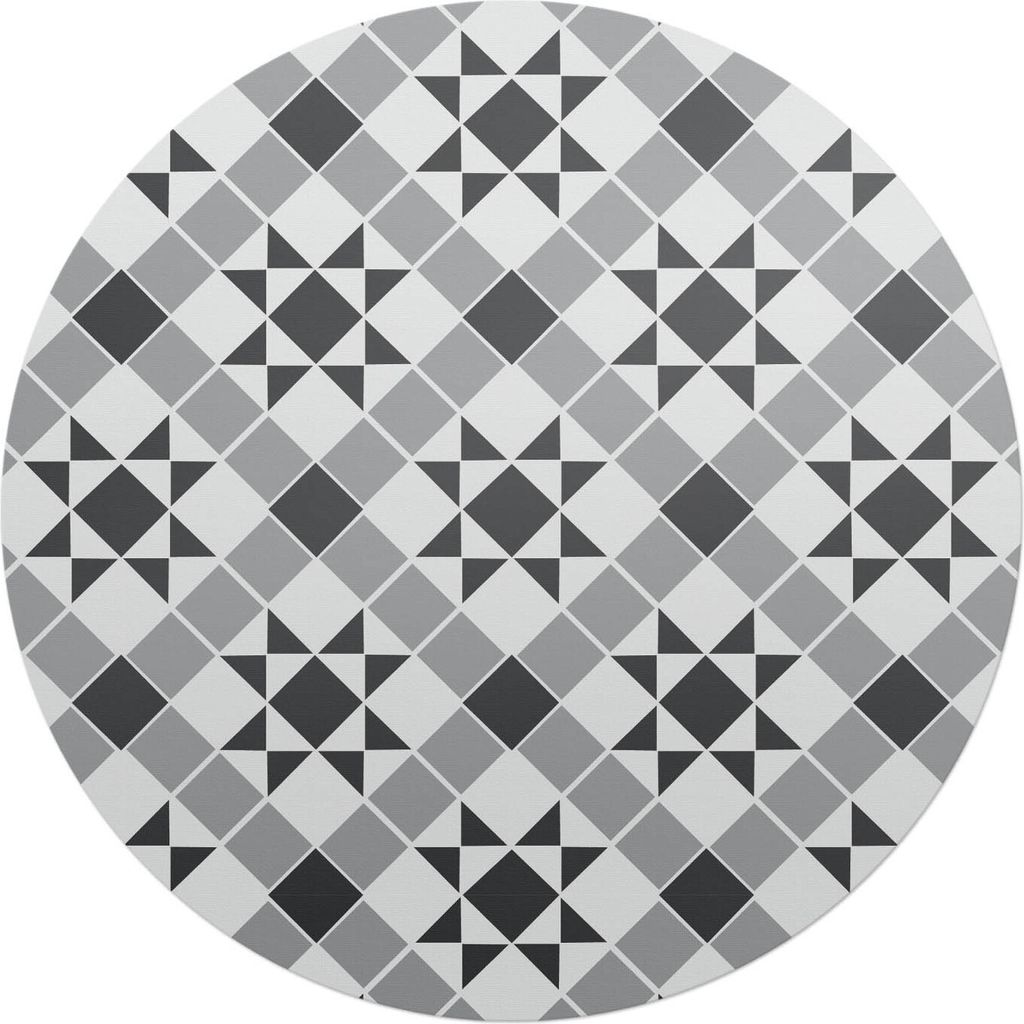 Geometrisches Sternenmuster – Bodenschutzmatte – Stuhlunterlage – Bürostuhlmatte – Rutschfeste Bodenmatte – Schutzmatte für Hartboden ...