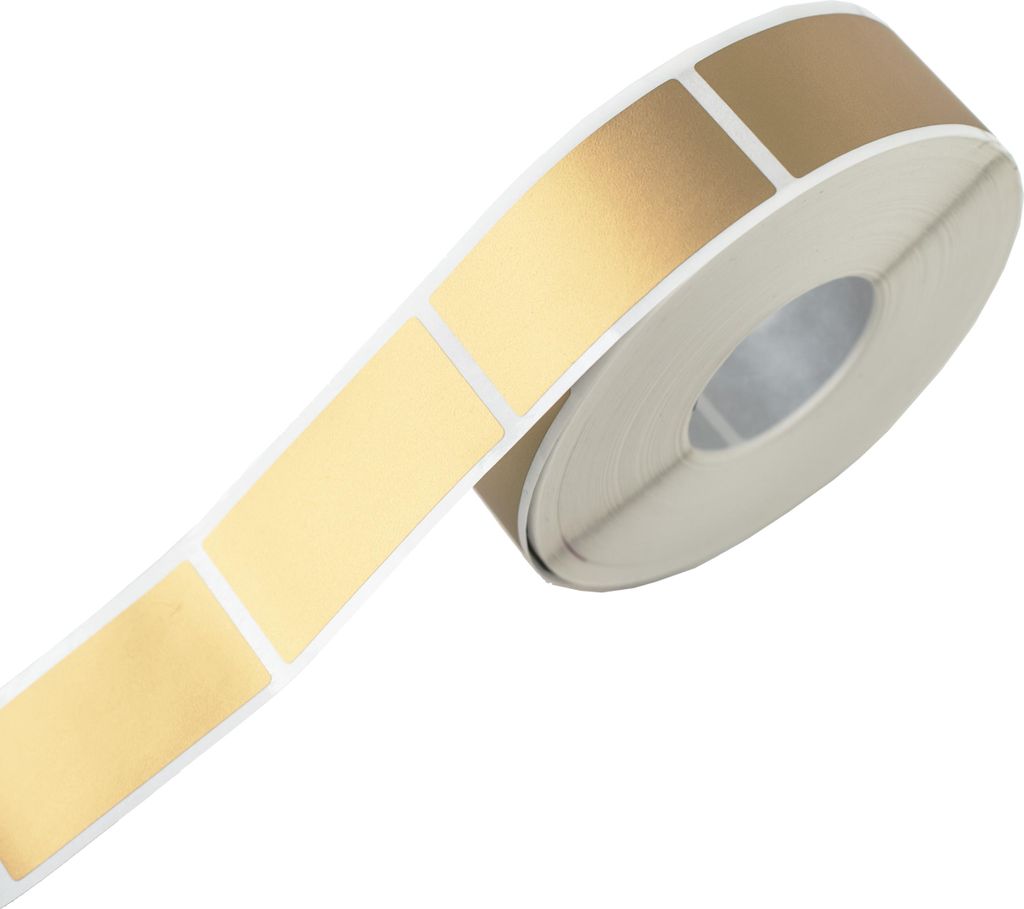 Rubbelaufkleber RECHTECKIG 25x50mm GOLD x100