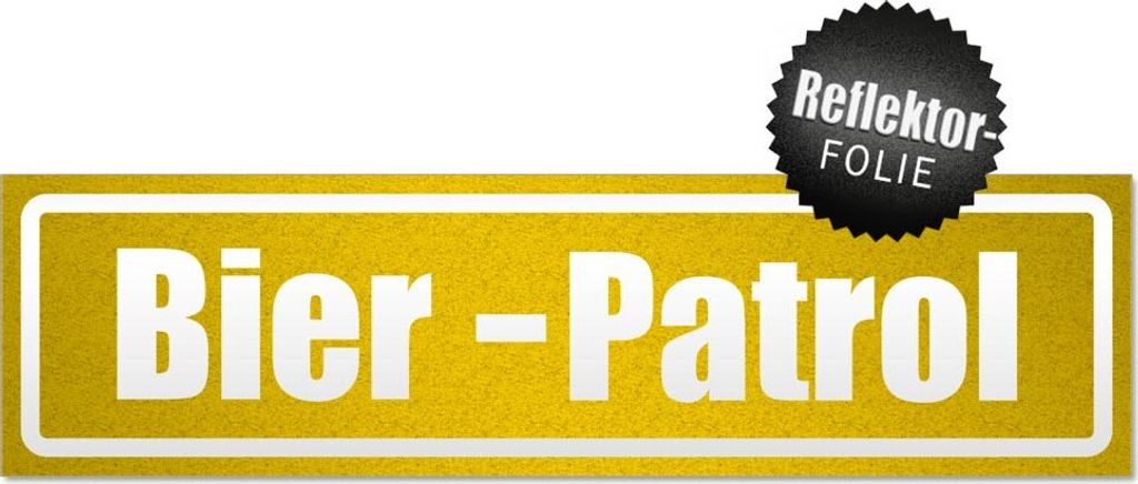 Bier Patrol invertiert Magnetschild Schild magnetisch