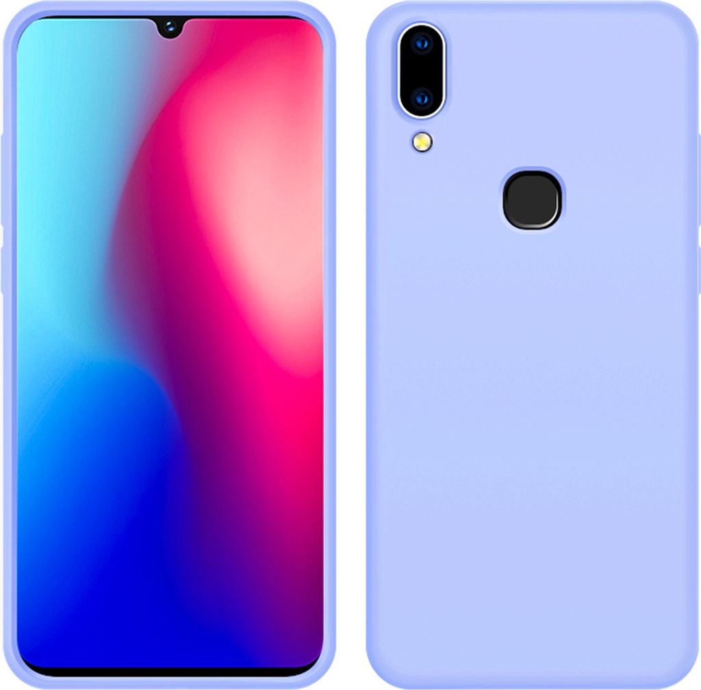 VIVO Z3i Hülle, LaimTop Slim Flüssig Silikon Soft Gel Gummi Stoßfest Kratzfest Schutzhülle für VIVO Z3i Lila