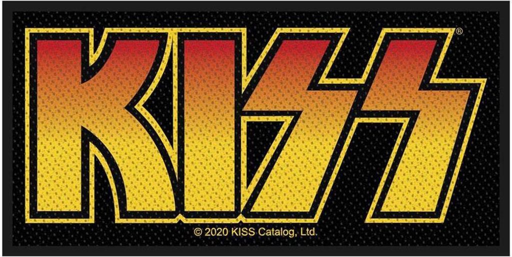 Kiss - Standardgröße - Patch - Polyester Logo RO3557 (Einheitsgröße) (Schwarz/Gelb)