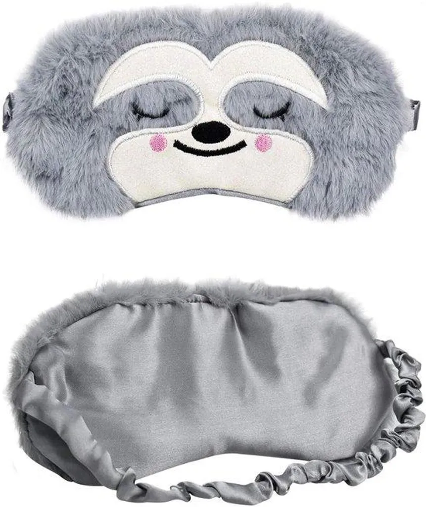 Masque de nuit respirant Singe Câlin 3D pour enfants et adultes gris