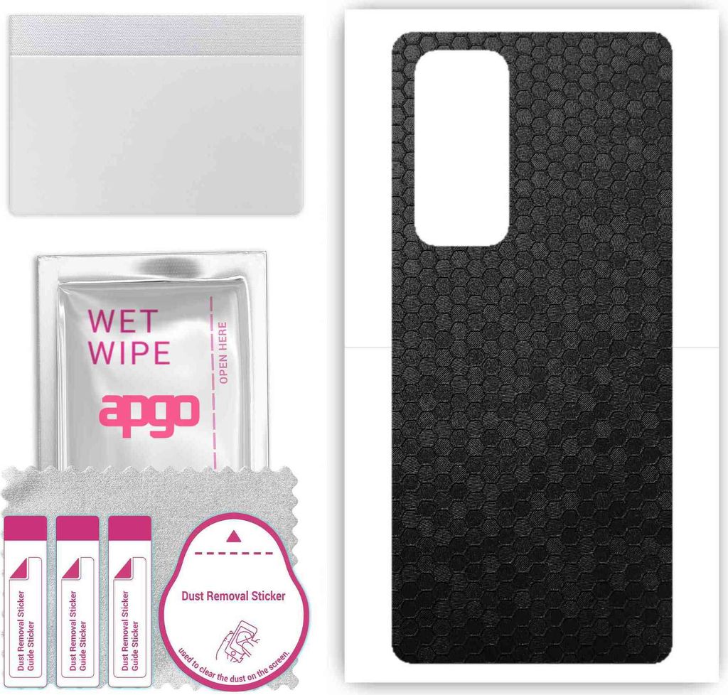apgo Rückseite Schutzfolie, Skin, kompatibel mit Oppo Find X3 Neo, Hinten Displayschutzfolie aus Vinylfolie, kratzfest, einfache Montage - Schwarz...