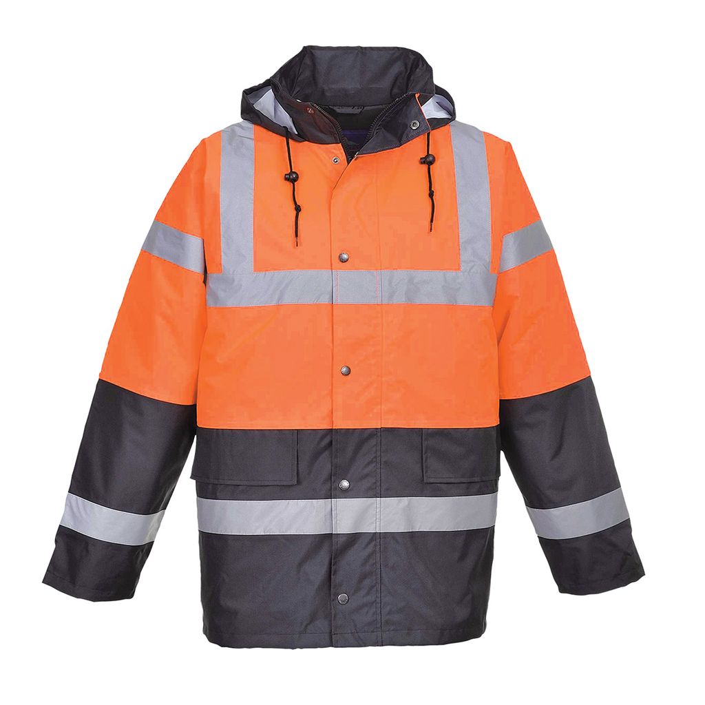 Portwest S467 Zweifarbige Warnschutz-Verkehrs-Jacke Orange Gr. XL