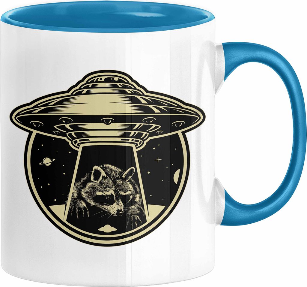 Waschbär Geschenk Tasse Ufo Alien Waschbär-Liebhaber Produktbild 