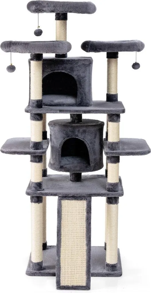 Arbre à chat géant 170 cm multifonction avec cachette et hamac moelleux - 5
