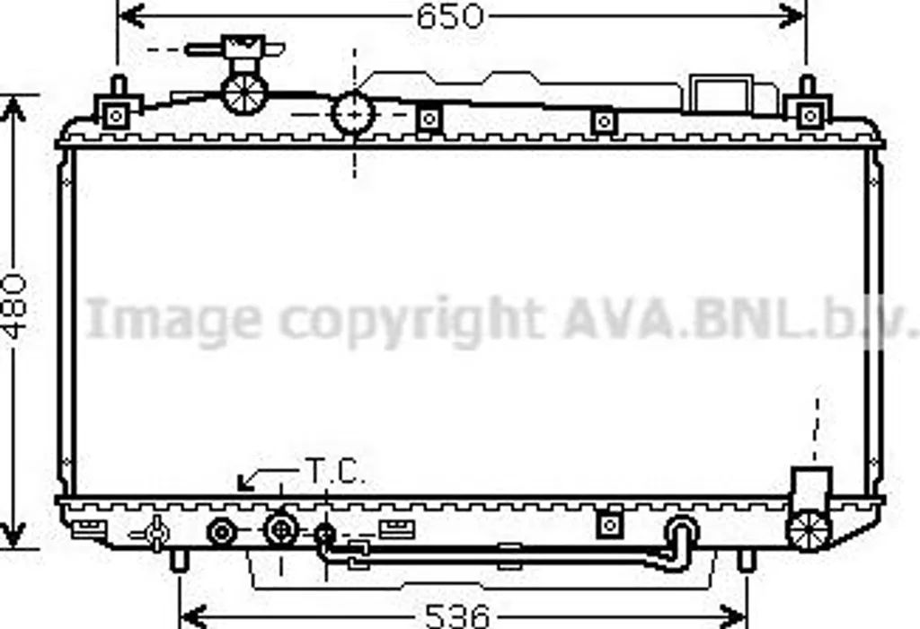 Radiateur de refroidissement eau AVA TO2307 compatible Toyota RAV 4