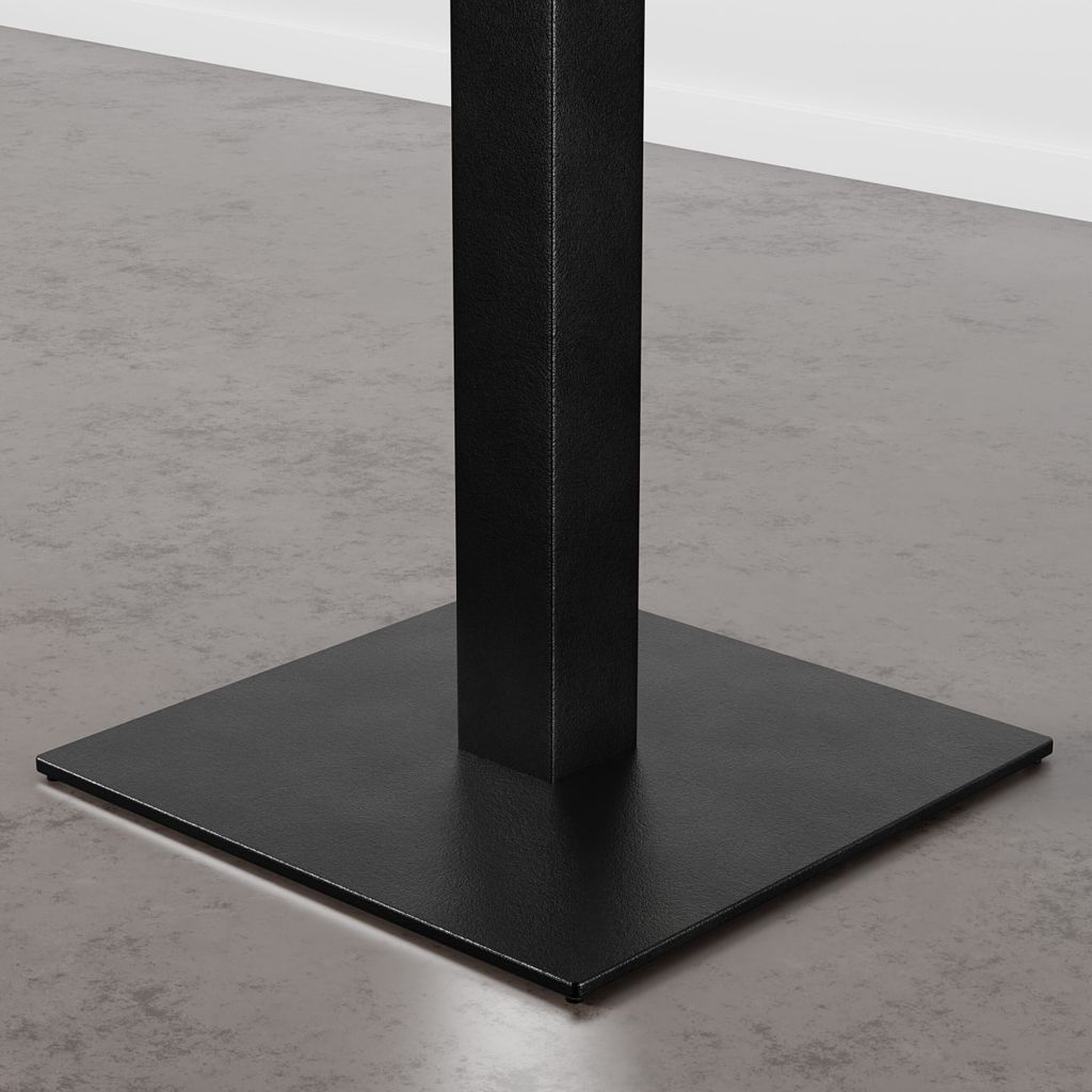 Gastro Loungetisch 80x80 cm | D4878 LV Marmor Dunkel | Gusseisengestell | 45 cm Höhe