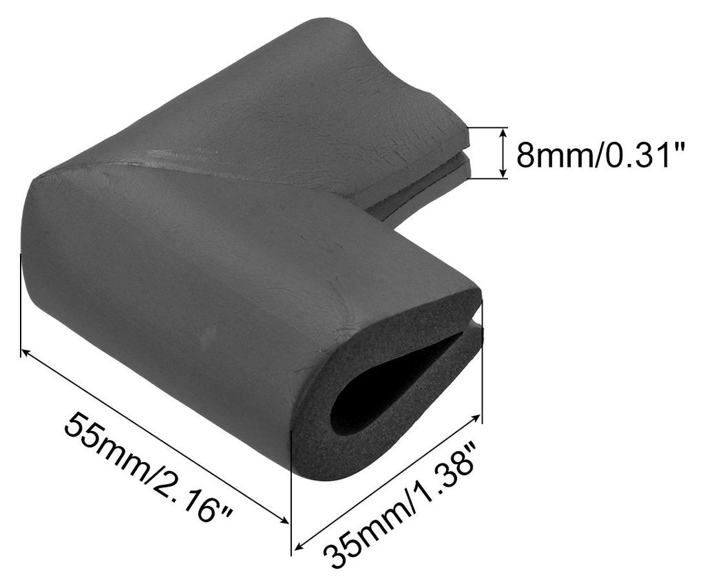 Eckenschutz Kantenschš¹tzer, 8er Pack U-Schaum Sicherheitssto?f?nger mit selbstklebendem Band M?bel Ecken- und Tischkantenschutz, 55mm x 35mm x 8...