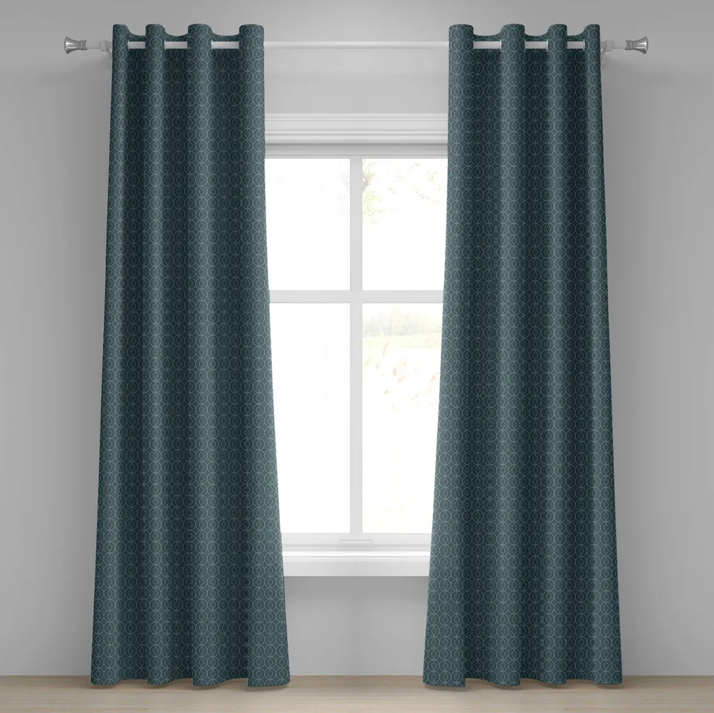Tenda Orientale ABAKUHAUS 280x175 cm - Blu & Azzurro Geometrico