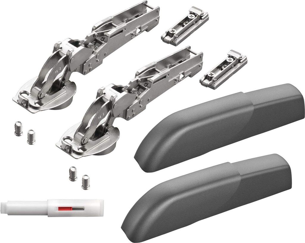 Salice Klappenbeschlag Pacta anthrazit schwere Klappen bis 9,6 kg Tragkraft 20 kg Klappbeschlag Barfachbeschlag von