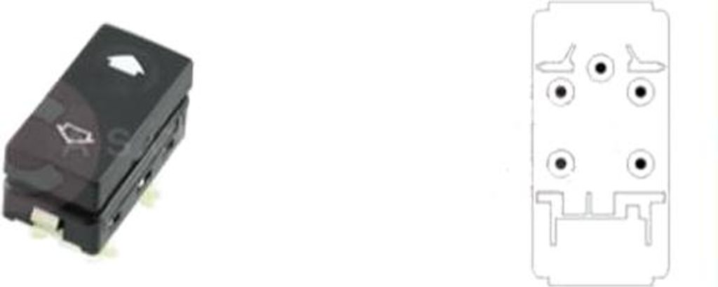 CASCO CWR75000AS Fensterheberschalter für BMW Z3 Roadster (E36) 3 Limousine (E36) 3 Coupe (E36) 3 Compact (E36) 3 Touring (E36) Z3 Coupe (E36)