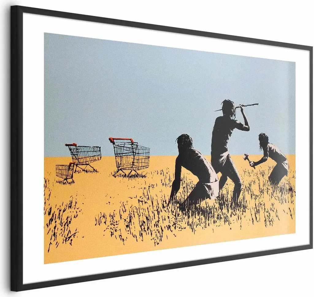 Quadro Poster Cacciatori 60x40 cm Cornice Nera con Bordo | Home Decor