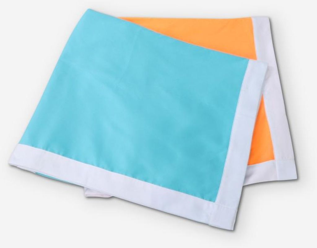 Strandtuch Mikrofaser Handtuch 2 Taschen - Hellblau Produktbild 