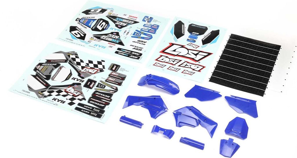 Losi Blue Plastics mit Wraps: Motorrad Promoto-MX