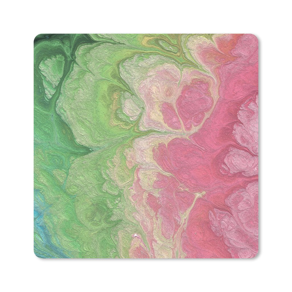 MuchoWow Mauspad Mousepad Farbe - Kunst - Psychedelisch 20x20 cm - Mousepads - Maus Mat - Pad - Mausunterlage - Desk Mat - Bureauartikeln