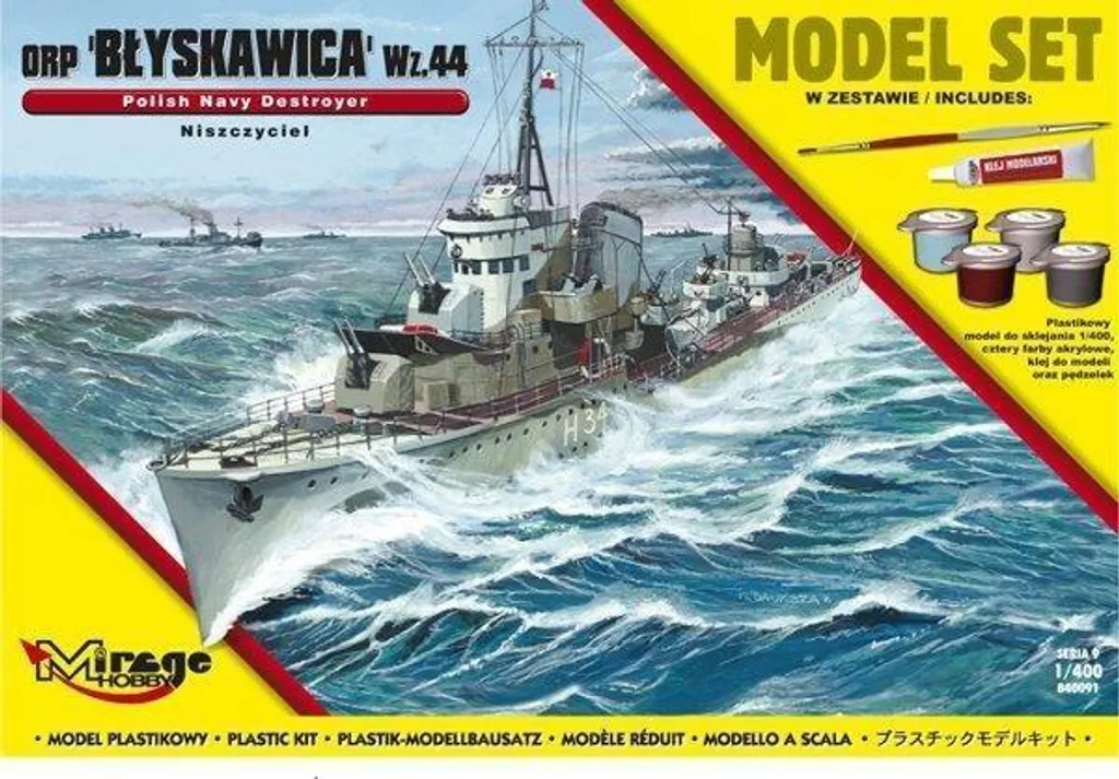 Destructeur ORP Błyskawica wz. 44 - Maquette Navire de Guerre Polonais