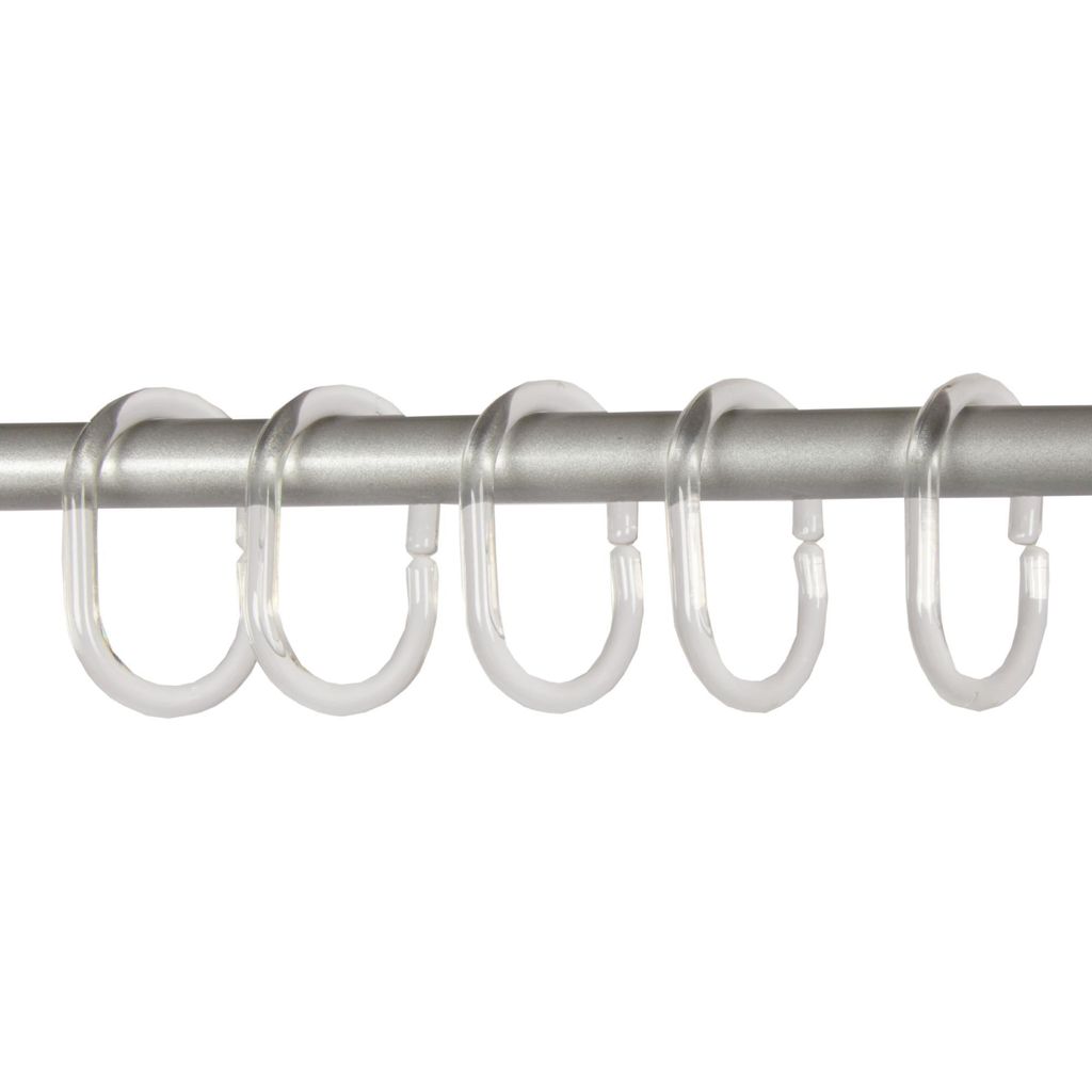 Anelli per Tende da Doccia - 24 Pcs Ganci in Plastica a Forma di C