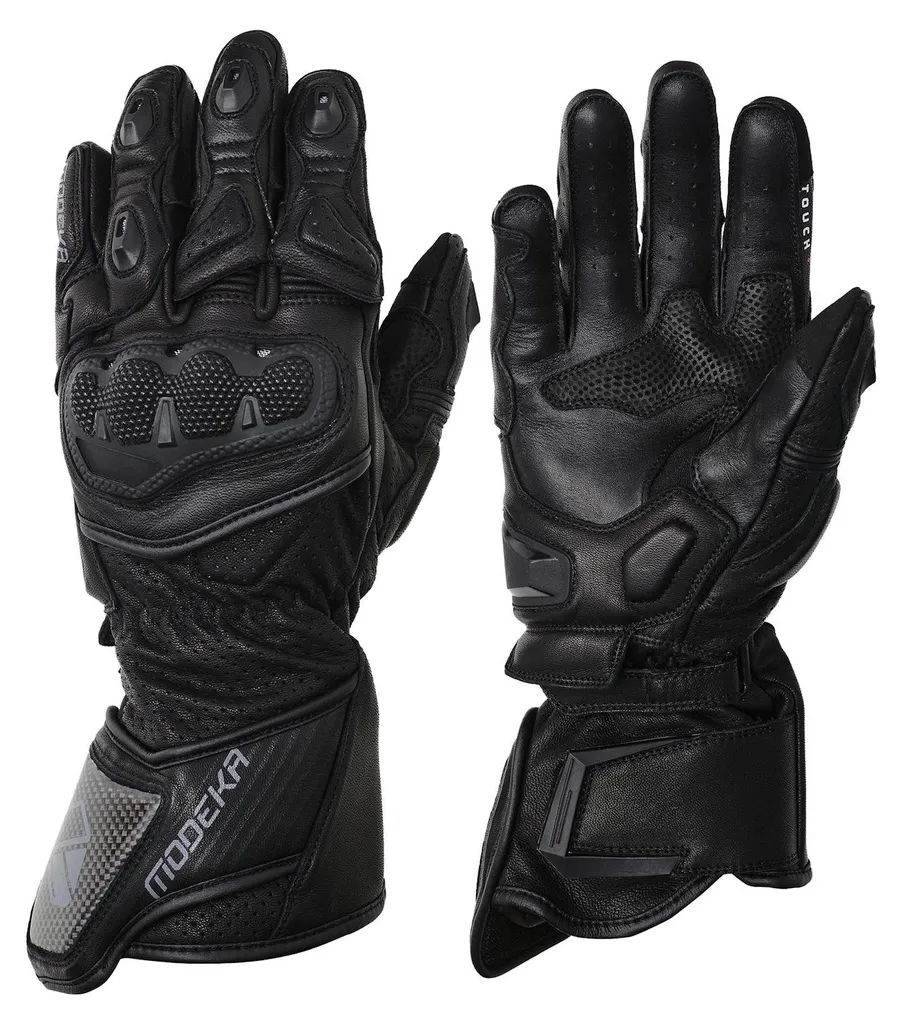 Gants de moto urbains Modeka Evox Noir 12 pour trajets quotidiens et scooter