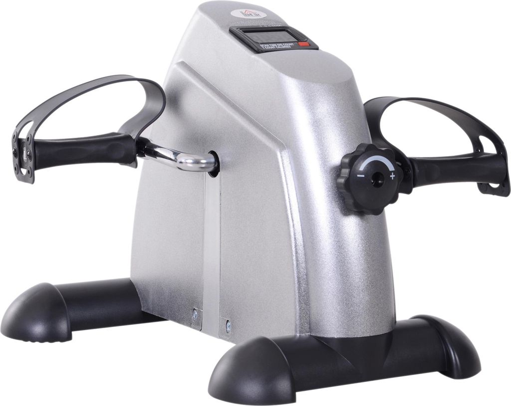 Fitnessbike Heimtrainer für Senioren mit LCD-Display und verstellbarem Widerstand - 35x40x31 cm Silber