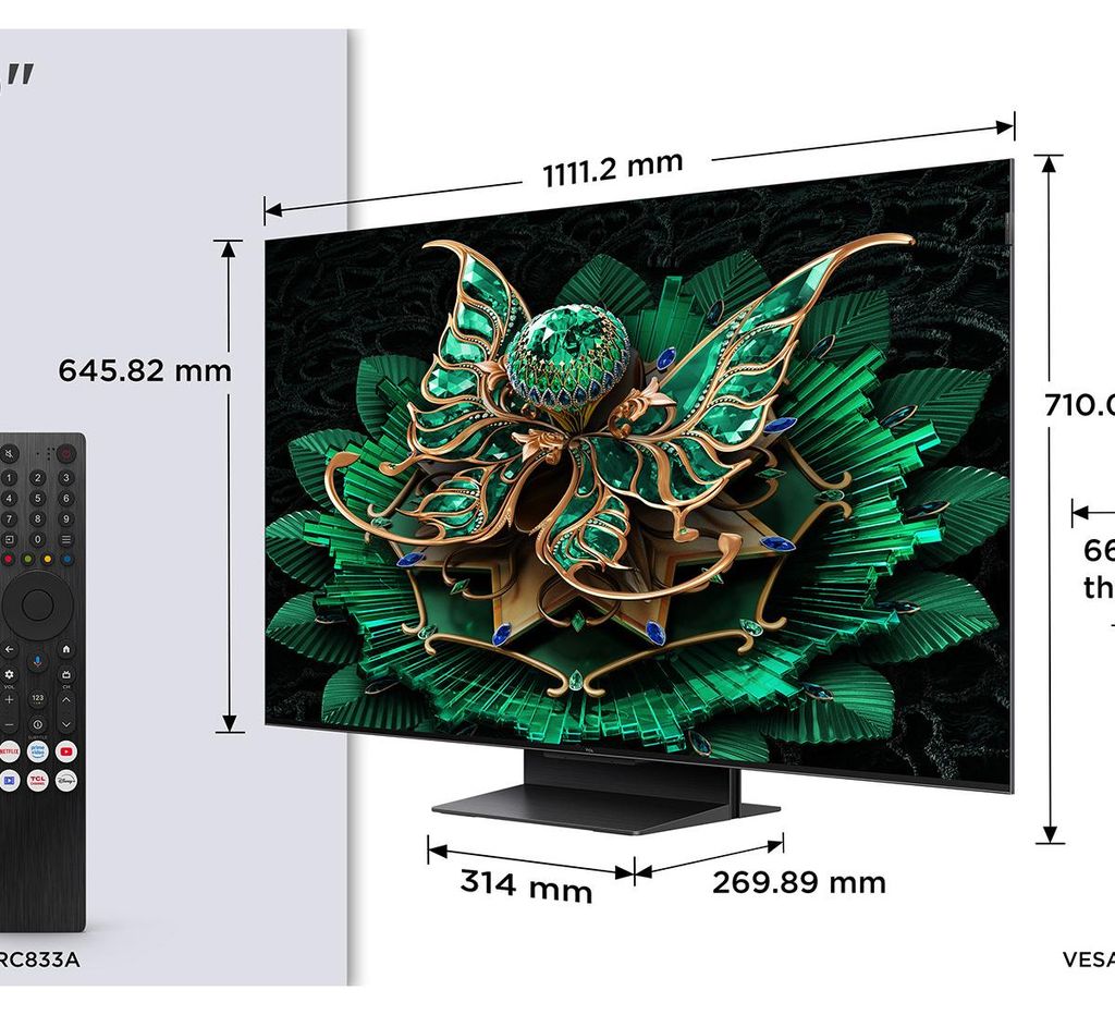 TCL Serie C7K Smart TV QD-MiniLED 4K 50" 50C7K, 144Hz, Immagine del prodotto 