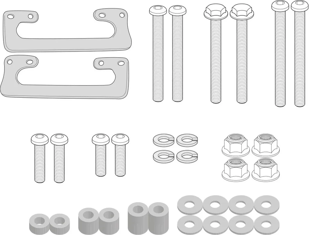 Kit di montaggio per portapacchi Monolock GIVI SR9053 con schienalino originale