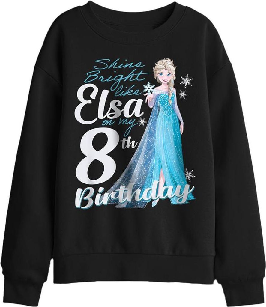 Frozen - Sweatshirt für Kinder, 8 Geburtstag TV29451 (152-158) (Schwarz)