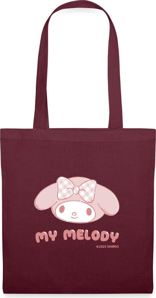 Spreadshirt My Melody Portrait Stoffbeutel, One size, Burgunderrot