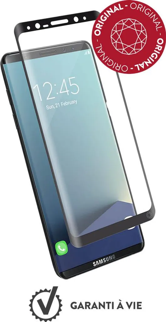 Force Glass FGGS8PORIGINALB Protège-écran incurvé pour Samsung Galaxy S8+