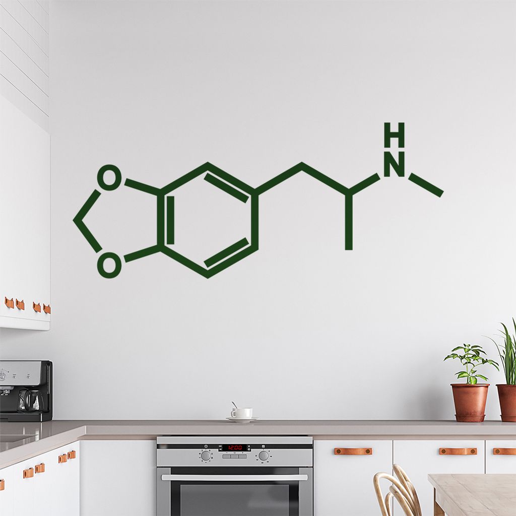 MDMA Ecstasy Wandtattoo in 6 Größen - Wandaufkleber Wall Sticker - Dekoration, Küche, Wohnzimmer, Schlafzimmer, Badezimmer