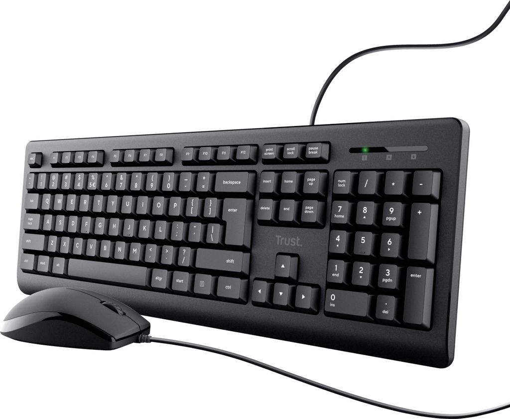 Trust Taro Kabelgebundenes Tastatur und Maus Set, Deutsches Produktbild 