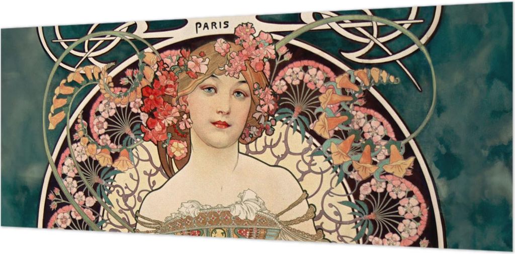 Wandtapete - Dekorative Tapete für Wohnzimmer- Tapetenfolie für Wanddekoration - 208x146 cm - Blumensymmetrie