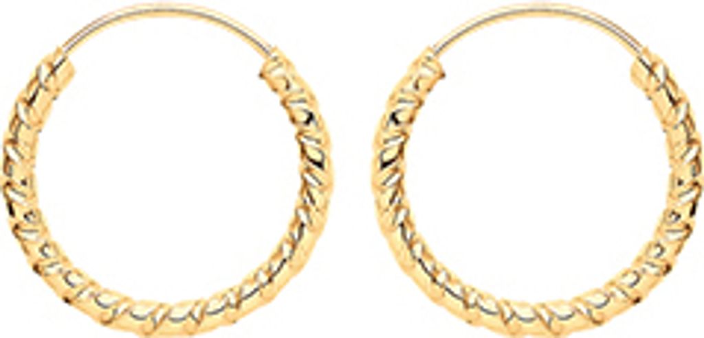 9 Karat (375) Gold Damen - Schlafer / Sleeper Ohrringe - 11mm; TRS34879