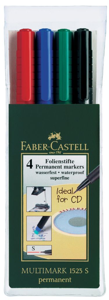 Faber Castell CD DVD-Marker MULTIMARK 151304 4 St./Pack.