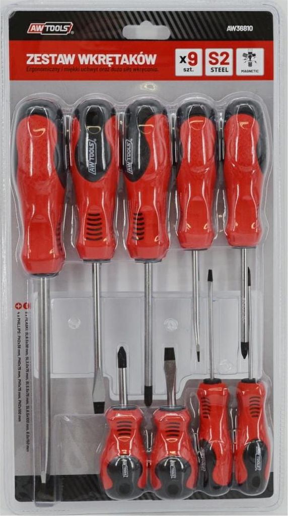 AWTOOLS SCHRAUBENDREHERSATZ BLISTER S2 / 9-tlg.