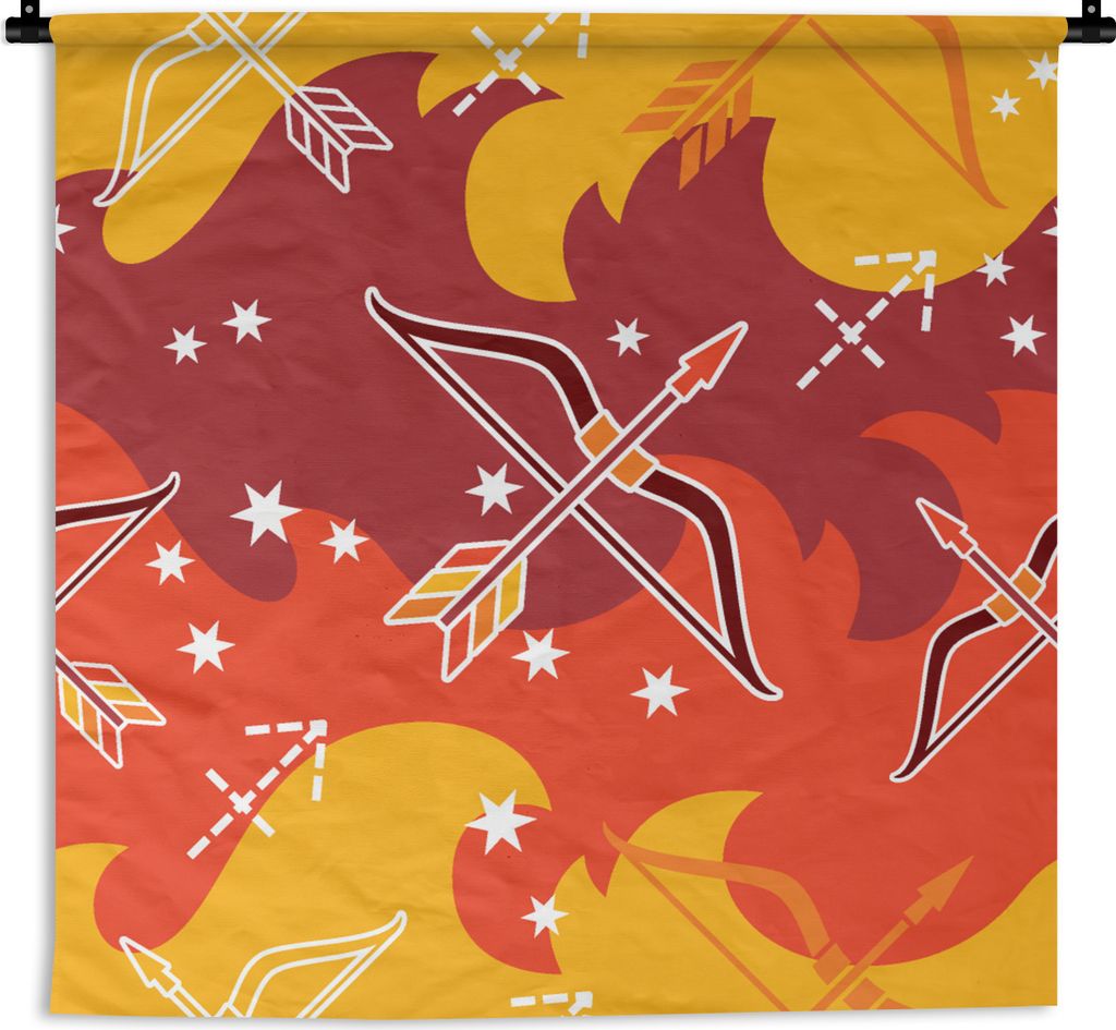 MuchoWow Wandteppich Wandbehang Schütze - Tierkreiszeichen - Design 90x90 cm Tapisserie Dekoration Wandtuch - Wandaufhänger