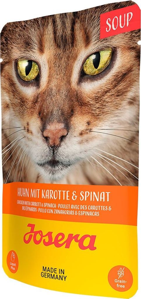 Josera Soup Huhn mit Karotte & Spinat 70 g, Adult, jede Rasse, Karotte, Huhn, Spinat, 70 g, Getreidefrei