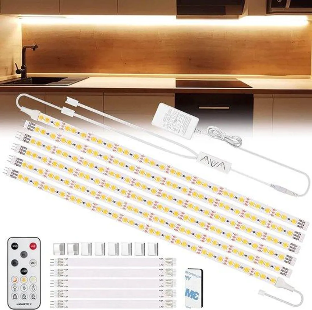 Bande LED 3m avec télécommande et prise - 180 LED blanc chaud 3000K