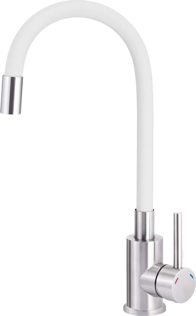 Mitigeur évier de cuisine avec bec flexible noir mat - Design ergonomique