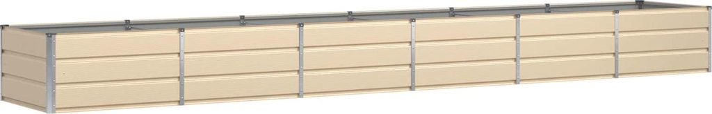 Pflanzkübel Elfenbein 480 x 80 x 45 cm Stahl