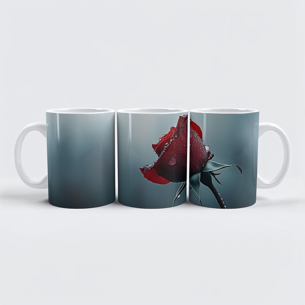 raxxa Premium-Tasse "Rose mit Wassertropfen"