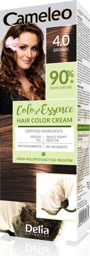 Cameleo Color Essence Permanente Haarfarbe Creme 4.0 Mittelbraun, 75g
