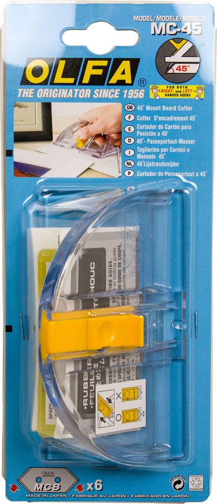 The product is packaged in a clear plastic blister pack with a blue cardboard backing. The packaging displays the brand logo, product name, and usage instructions.