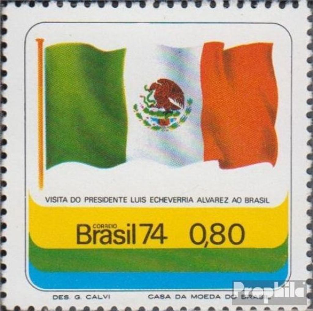 Briefmarken Brasilien 1974 Mi 1444 (kompl.Ausg.) postfrisch Luis Alvares