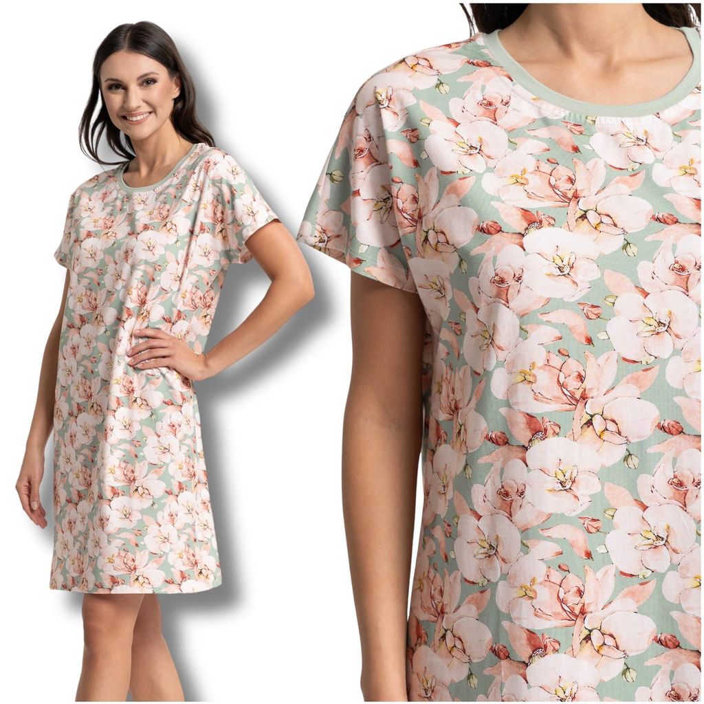 Moraj Damen Nachthemd Nachtshirt – Green, Größe S, bequem