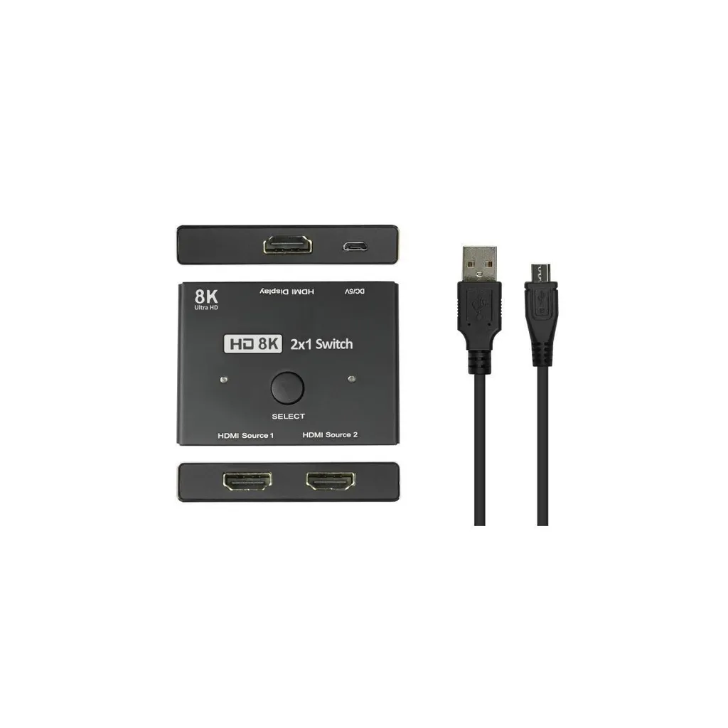 Sélecteur HDMI 2.1 haute performance 8K@30Hz commutable 2 directions - 2