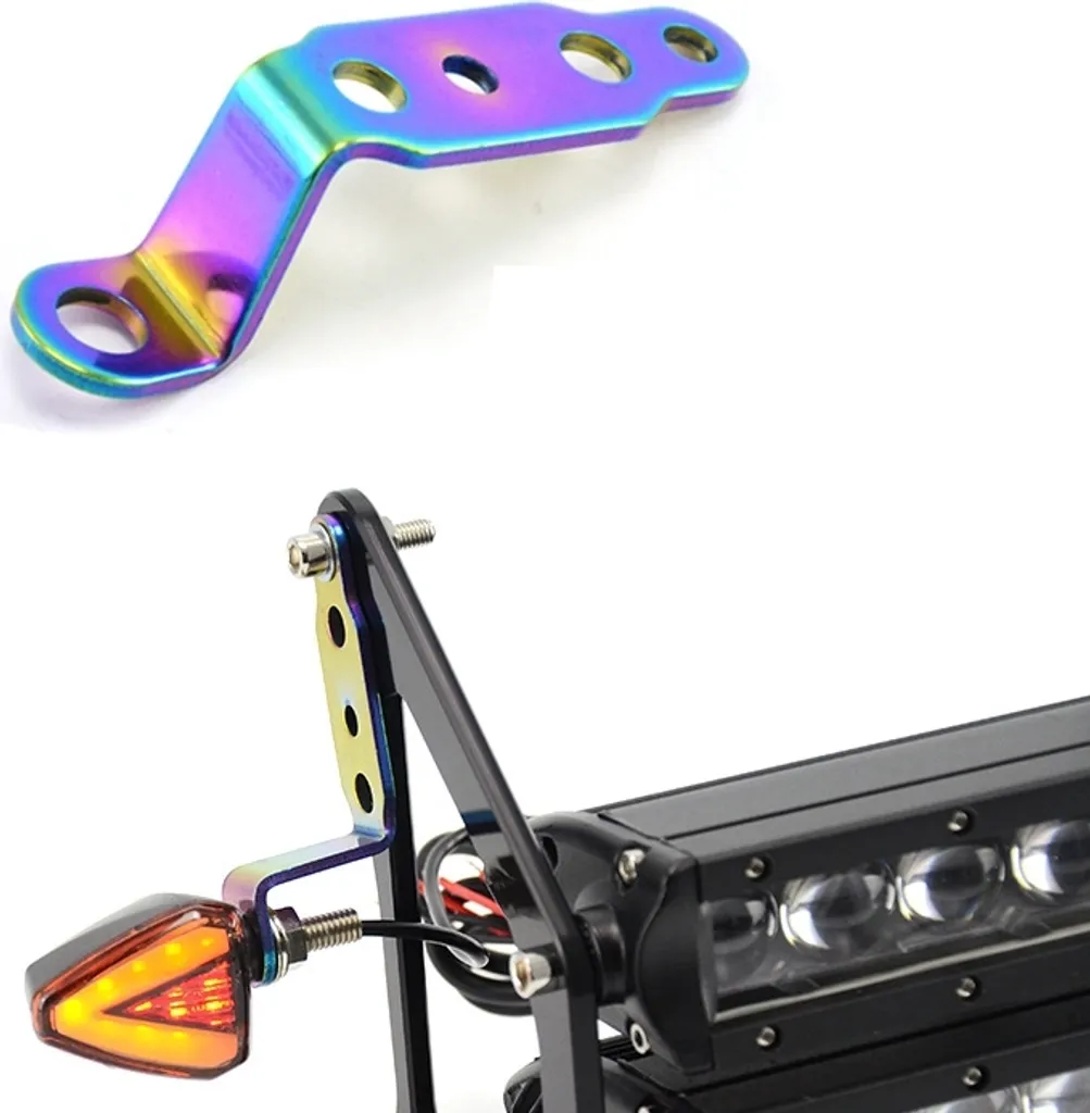 Reggiseno moto modificato telaio specchietto retrovisore faretti supporto multifunzionale Come indicato