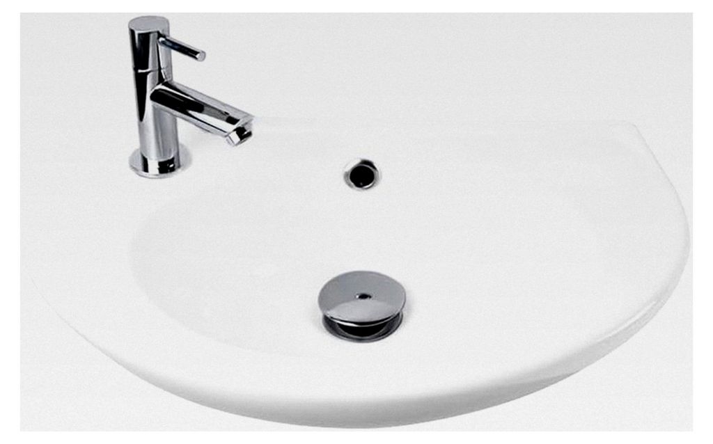 Waschbecken mit Armaturloch links 29x45cm