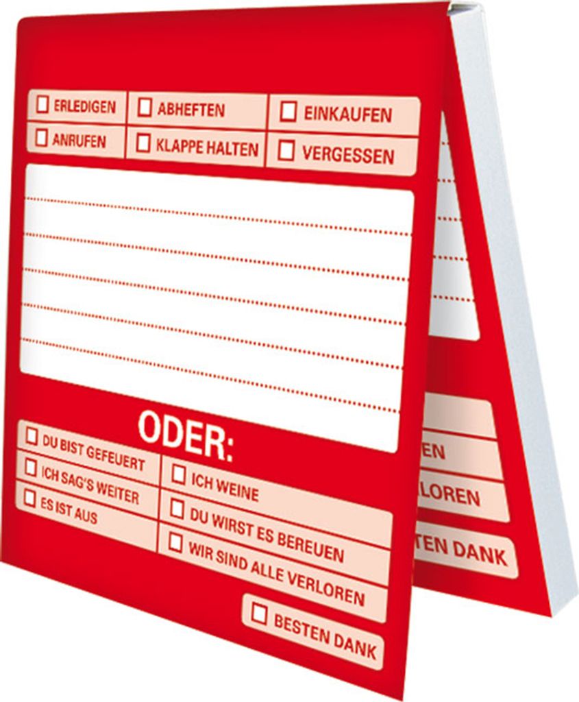 Gute-Laune-Klebezettel - Büro Sprüche Entweder oder