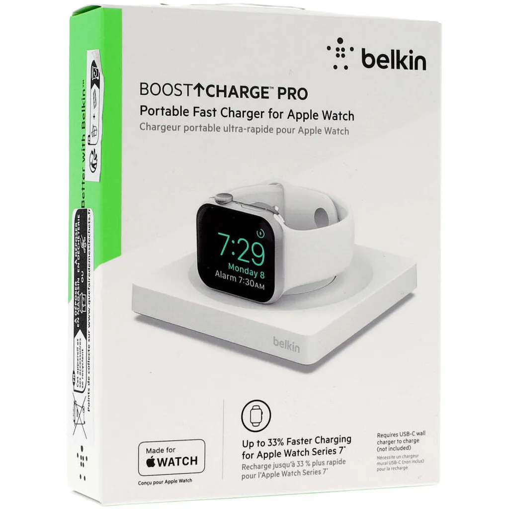 Chargeur rapide blanc Belkin BOOST CHARGE PRO induction pour Apple Watch - 15
